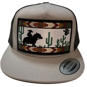 De Rancho hat grey black mesh the authentic yupoong SnapBack